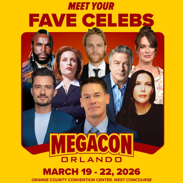 Fans in cosplay attending MegaCon Orlando 2026 at the Orange County Convention Center